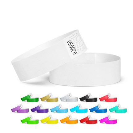 Tyvek wristbands, unprinted - white