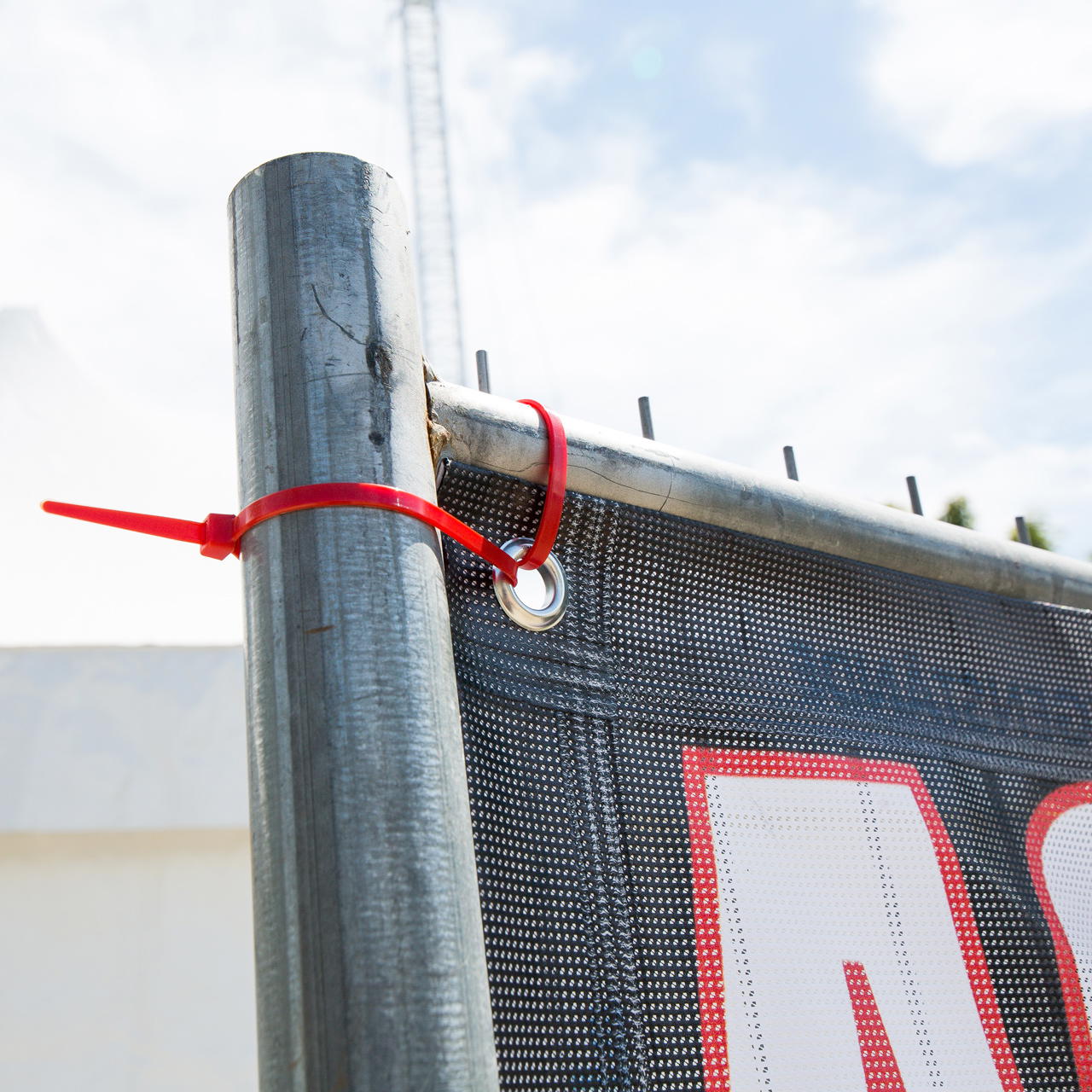 Bauzaunbanner "Verbotene Gegenstände"