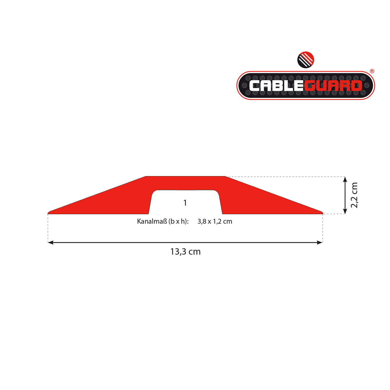 Cable protectors for offices – Cableguard Cablecover - red