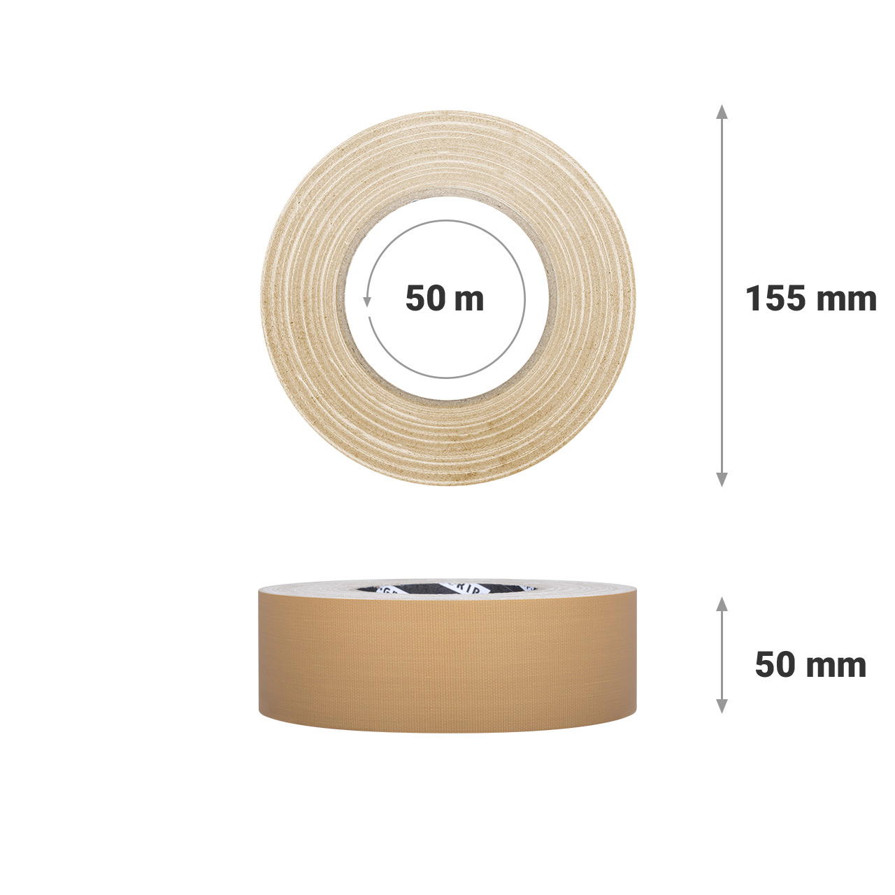 Adhesive cloth tape extra matt GT 102 - light brown