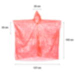 disposable raincape - red Disposable raincape GRIP – pack of 10 - red