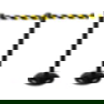 Gurtabsperrpfosten - schwarz Gurtabsperrpfosten Kunststoff - schwarz - schwarz-gelb