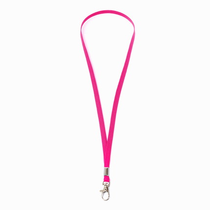 lanyard with carabiner - pink Lanyard tube with carabiner clip - pink