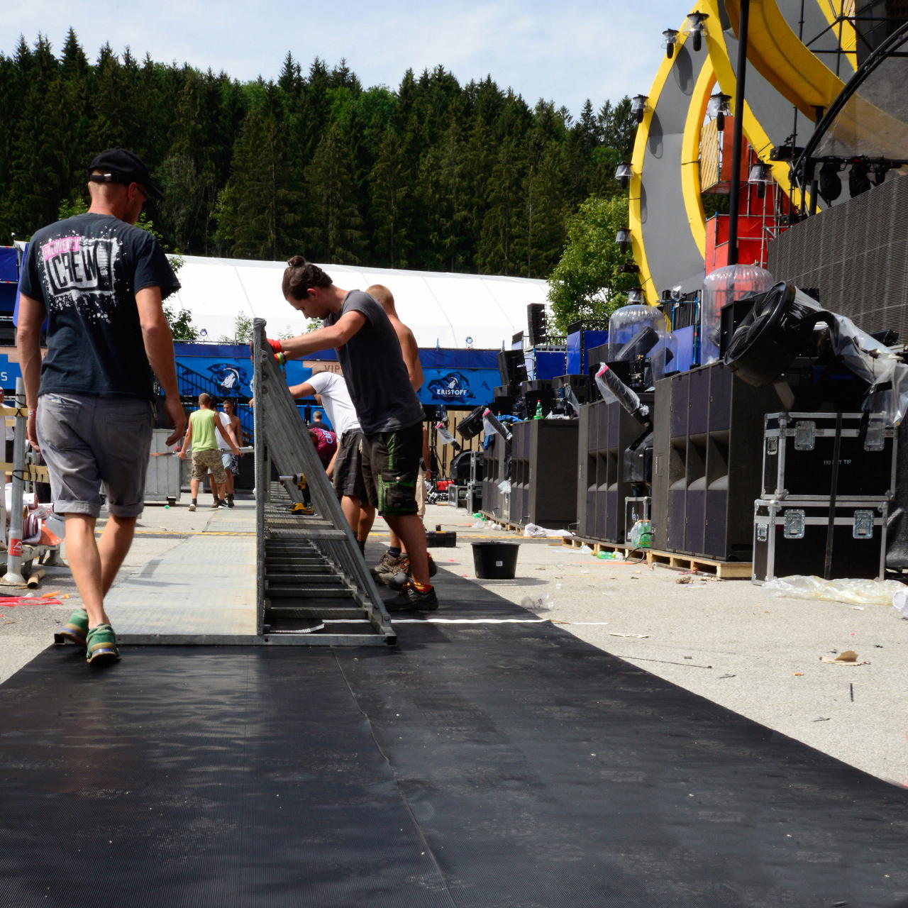 rubber mat with fabric insert