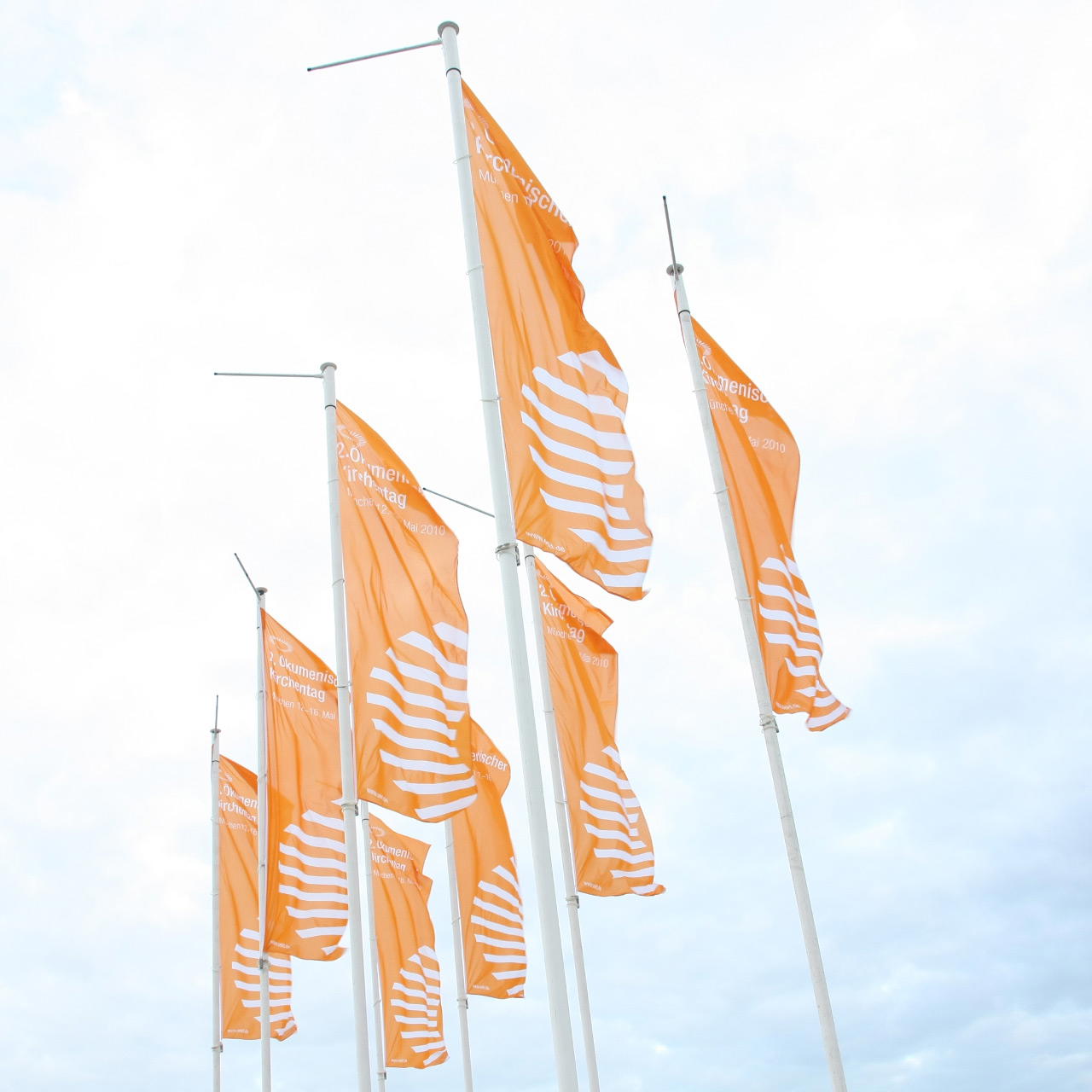 Hoist flag 120x300 cm portrait format - with hemstitch - with snap hook