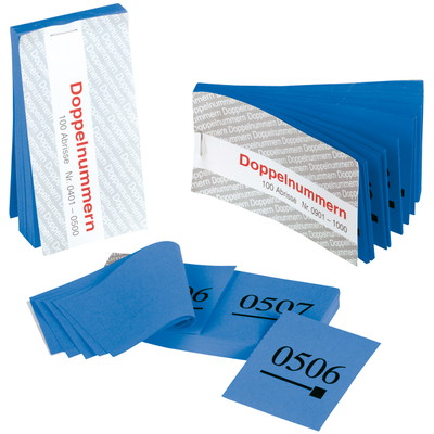 Garderobenmarken Doppelnummern Garderobenmarken Doppelnummern | blau