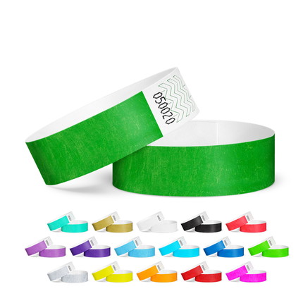 Tyvek wristbands, unprinted, 19 mm wide - dark green