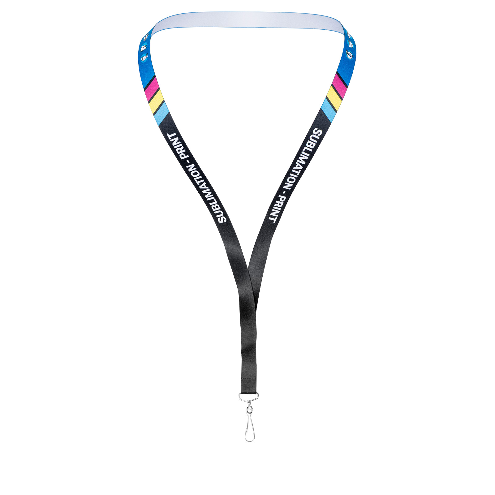 Lanyards bedruckt 1-seitig - 15 mm - Kartenhalter - ohne Sicherheitsverschluss - ohne Clip