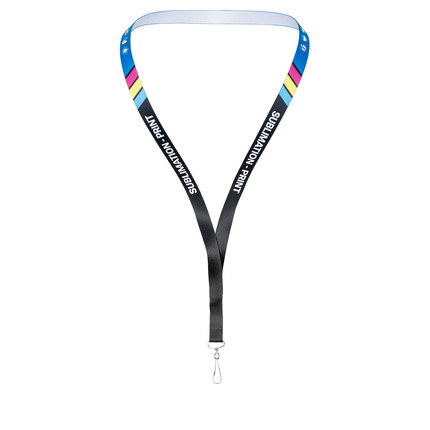 Lanyards selbst gestalten - 15 mm Lanyards bedruckt 1-seitig - 15 mm - Simplexhaken - ohne Sicherheitsverschluss - ohne Clip