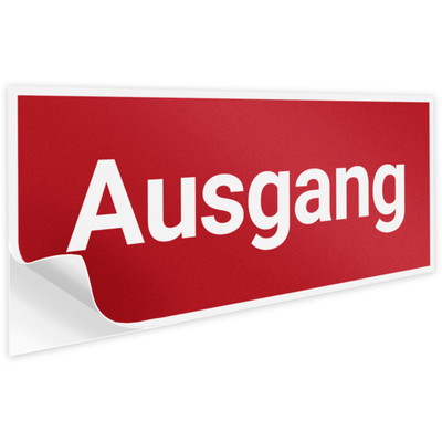 Aufkleber Ausgang Aufkleber Ausgang
