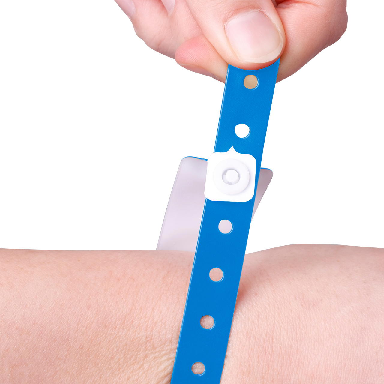 Printed vinyl admission wristbands (1c) - blue