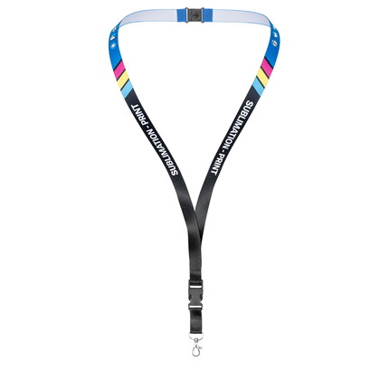 Lanyards bedruckt 1-seitig - 15 mm - Karabiner Standard - mit Sicherheitsverschluss - mit Clip