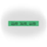 Tennisblende bedruckt - witterungsbeständiges Gewebe für Sportplätze Eine grüne Tennisblende mit dreifach wiederholtem schwarzen Druck auf textiler Struktur, grafische Darstellung