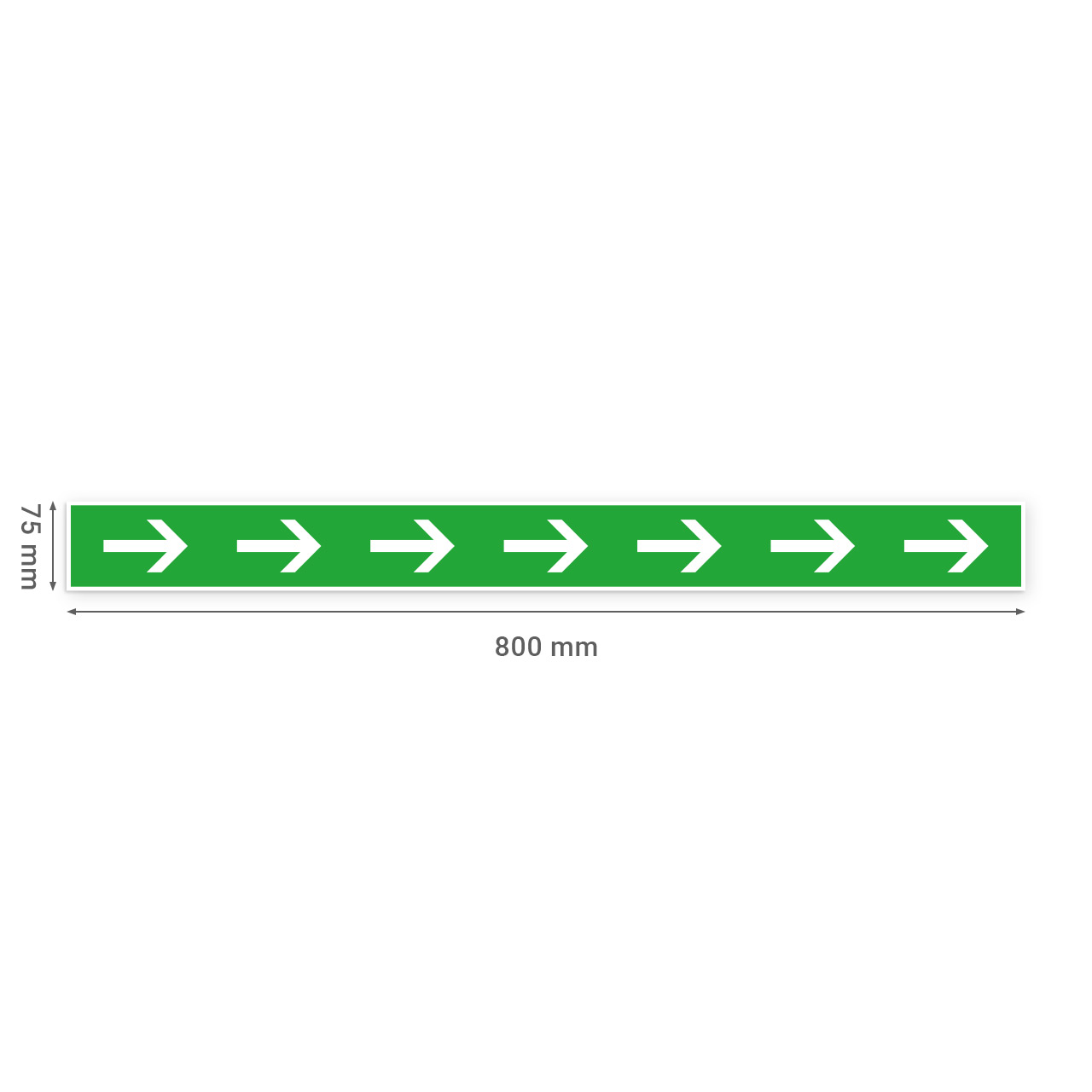 Floor stickers arrows 80 x 7.5 cm - green