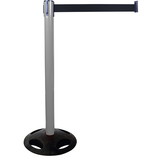 Plastic belt barrier posts