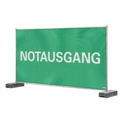 banner emergency exit banner emergency exit - Lettering NOTAUSGANG
