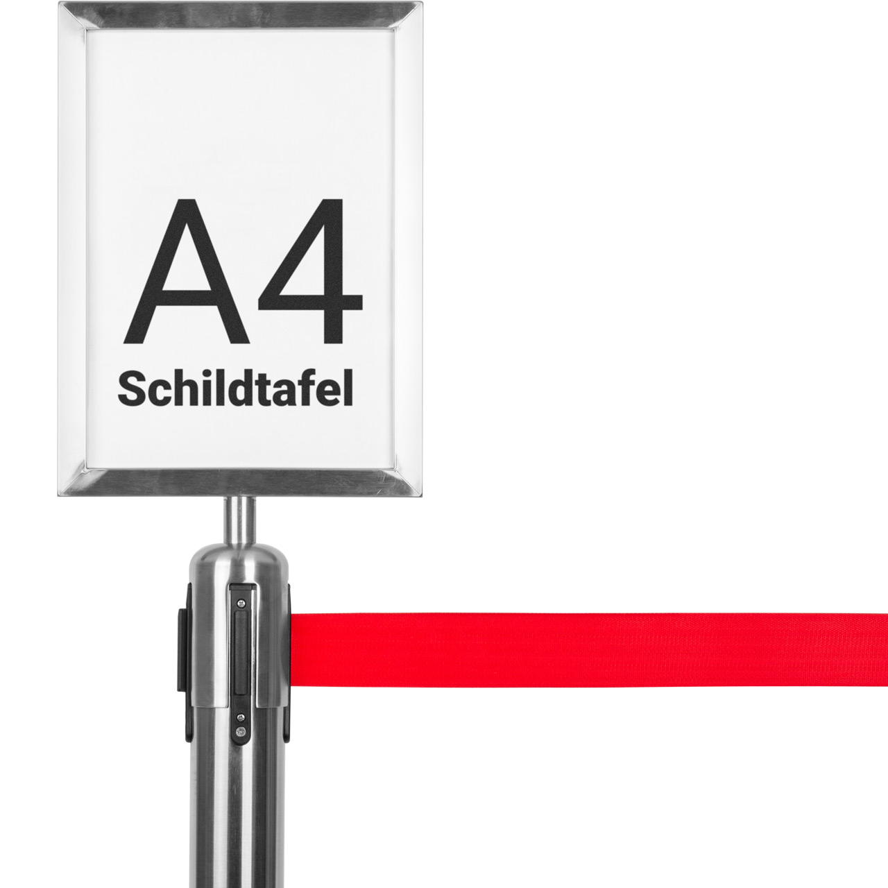 Signboard for barrier stands GRIP - silver - A4