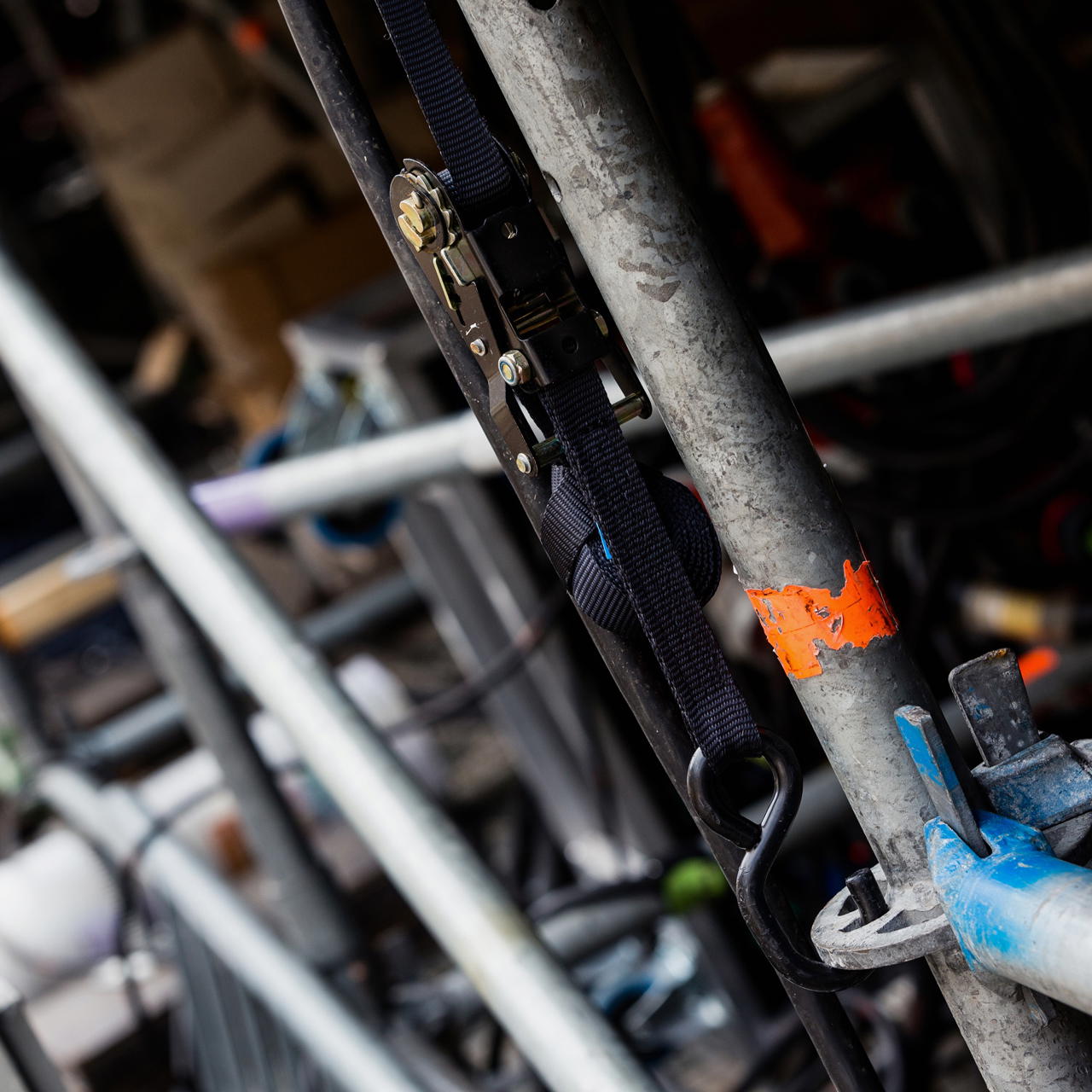 Spanngurt schwarz - 1-teilig - 6,00 m x 50 mm