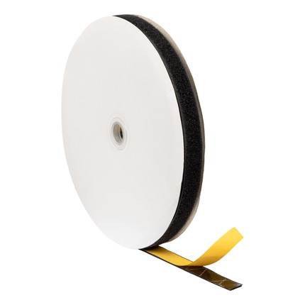 Selbstklebendes Flauschband - 20 mm - schwarz