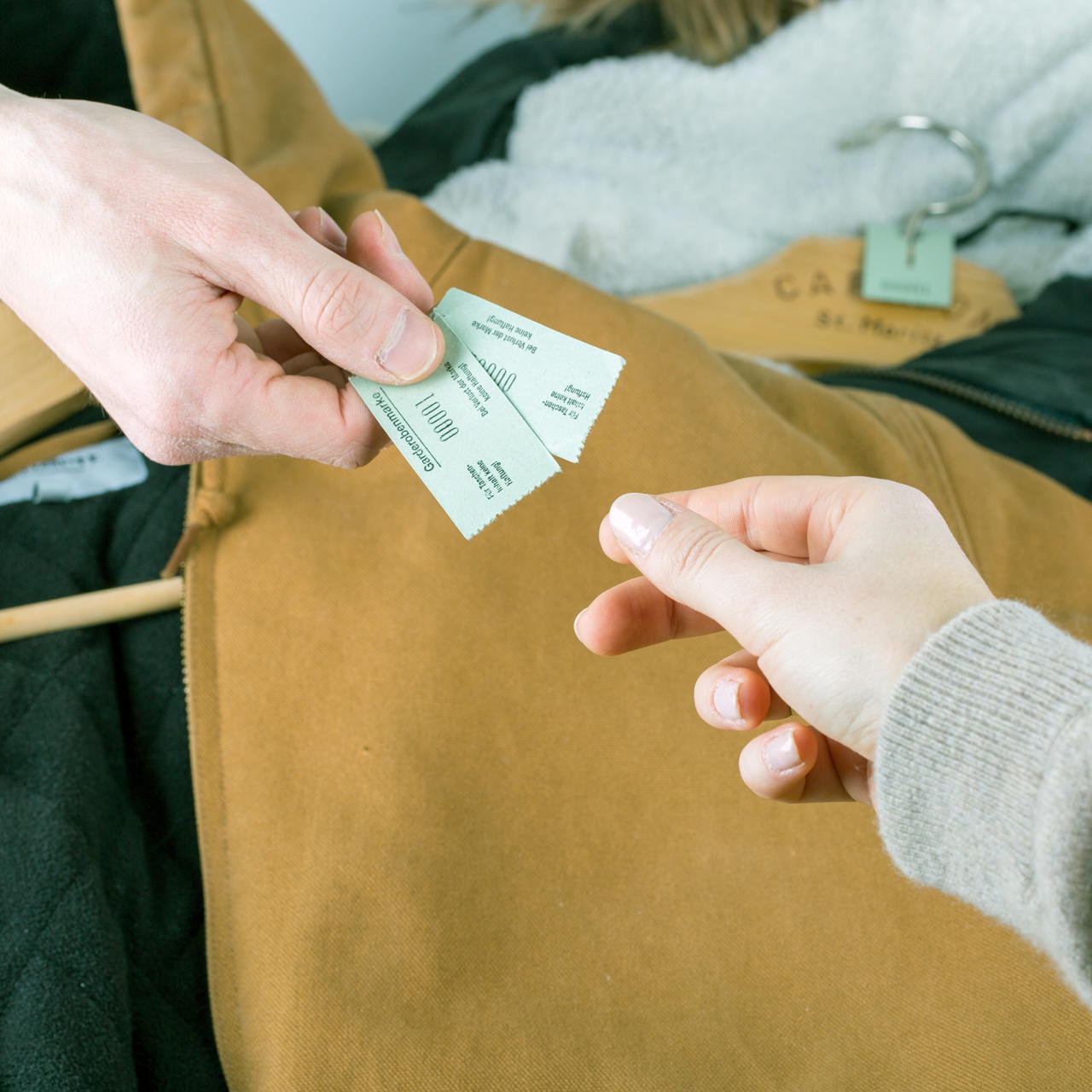 Garderobenmarken Rolle - grün