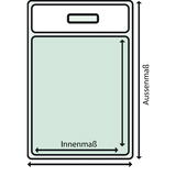 Einsteckhülle Scheckkartenformat hoch