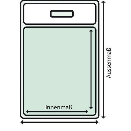 ID card holder cheque card format portrait