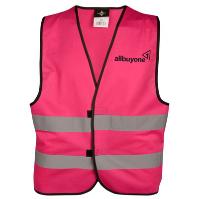 high-vis vest with imprint | 1-page - 1-coloured - pink