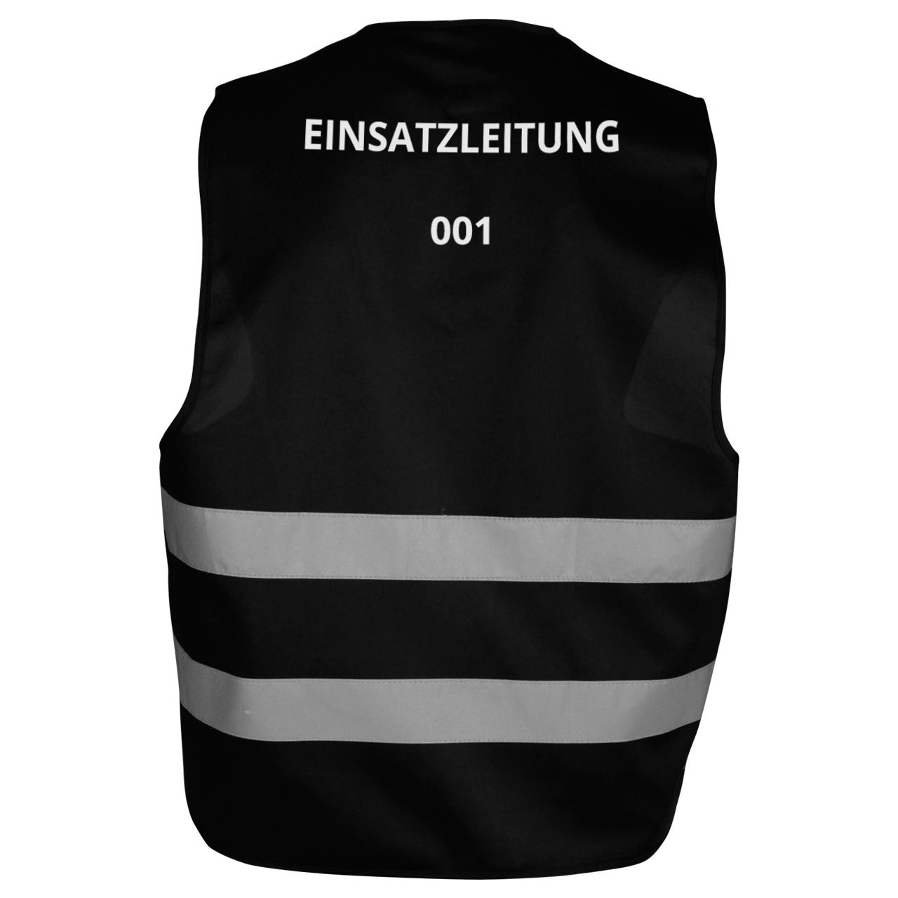 Signalweste - bedruckbar - 2-seitig - 4-farbig - schwarz