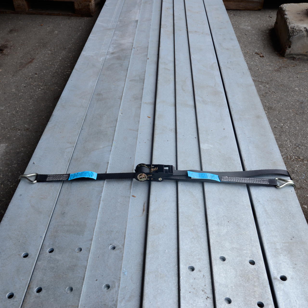 lashing strap black - 2-part - 6.00 m x 25 mm