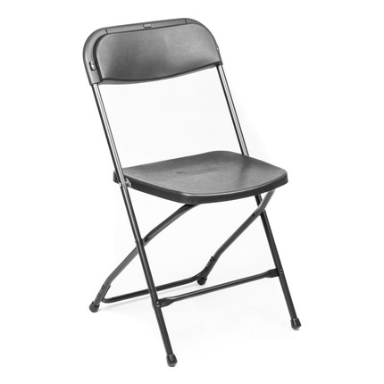 10 folding chairs - black