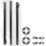 Banner Befestigungsstange - schwarz Banner Befestigungsstange für Kordelständer GRIP - schwarz