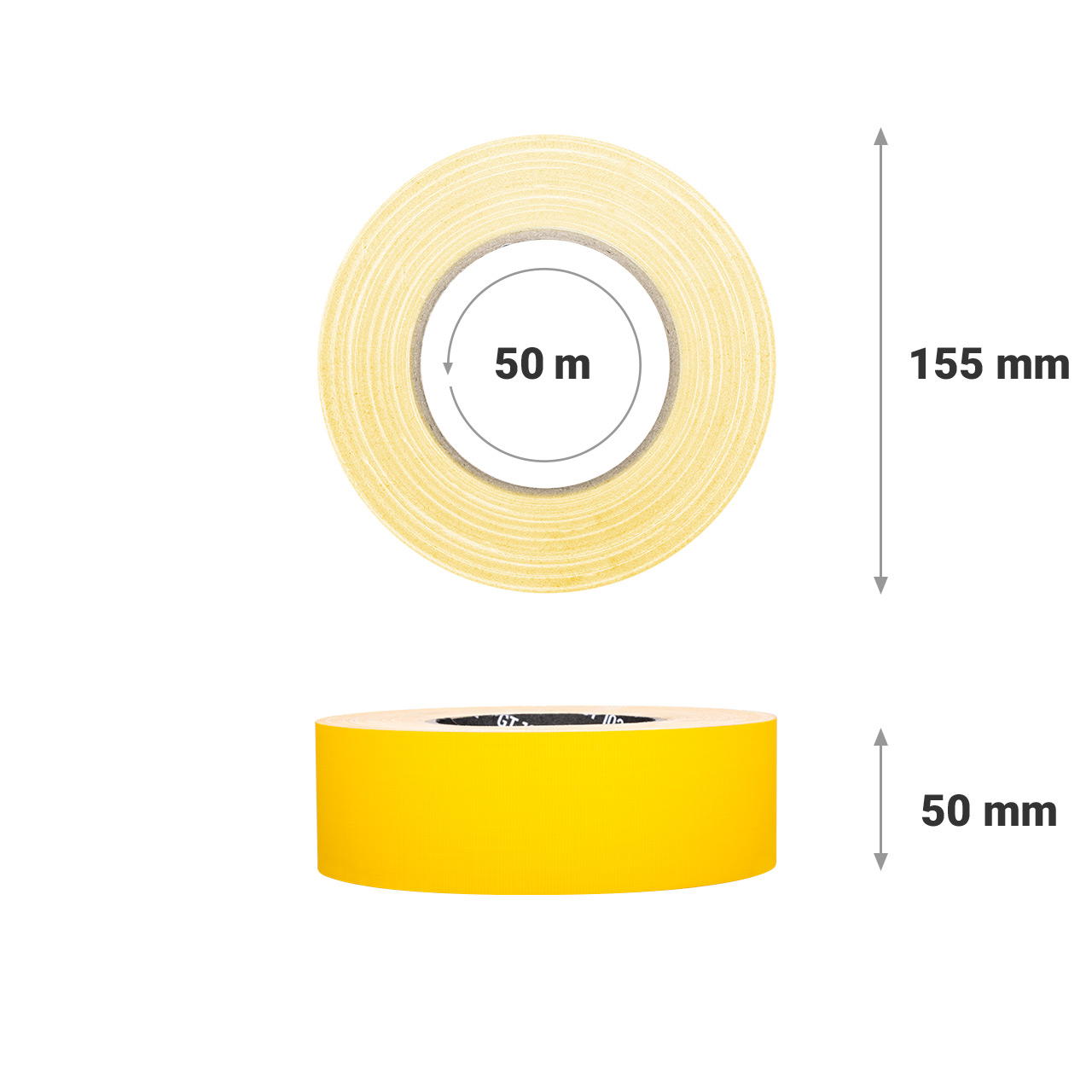 Adhesive cloth tape extra matt GT 102 - sun yellow