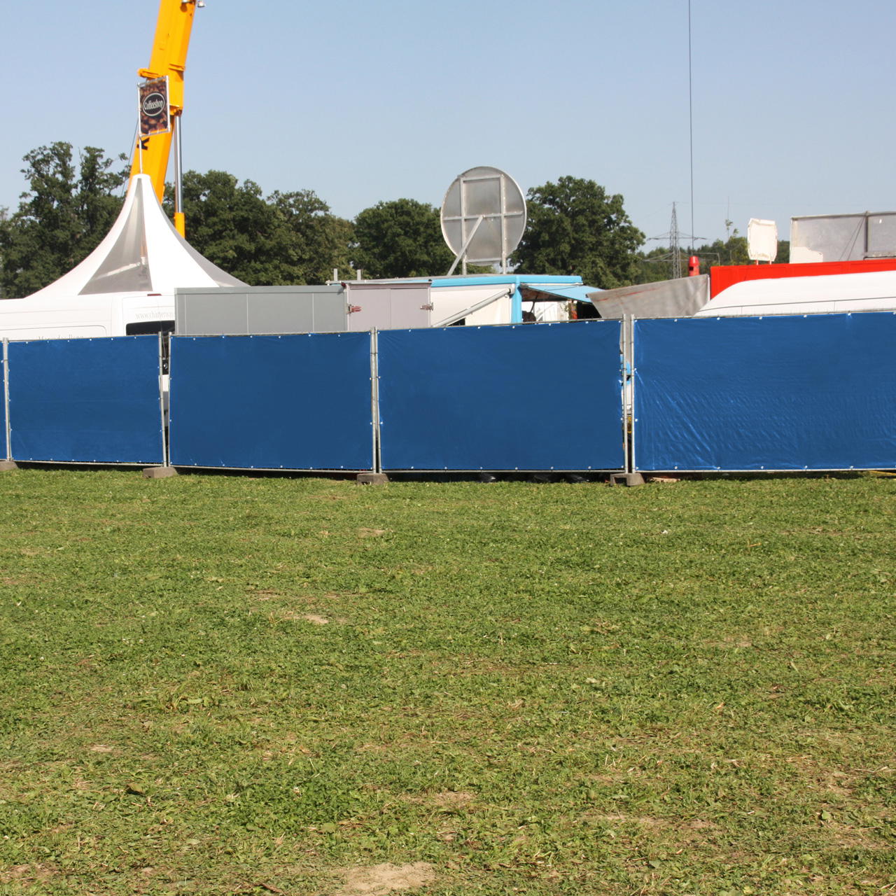 Bauzaunplane blau 3,41 x 1,76 m - blau