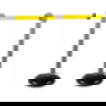 belt barrier posts - grey Plastic belt barrier posts - grey - signal yellow