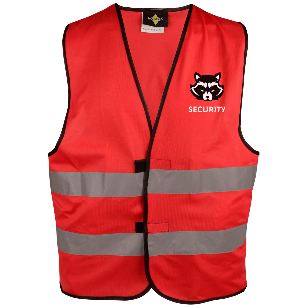 Signalweste - bedruckbar - 1-seitig - 2-farbig - rot