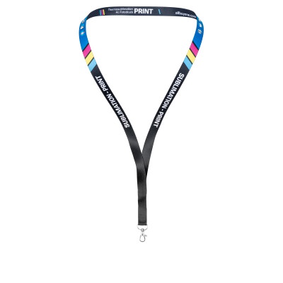 printed lanyards | 15 mm - Carabiner Standard - without security seal - without clip