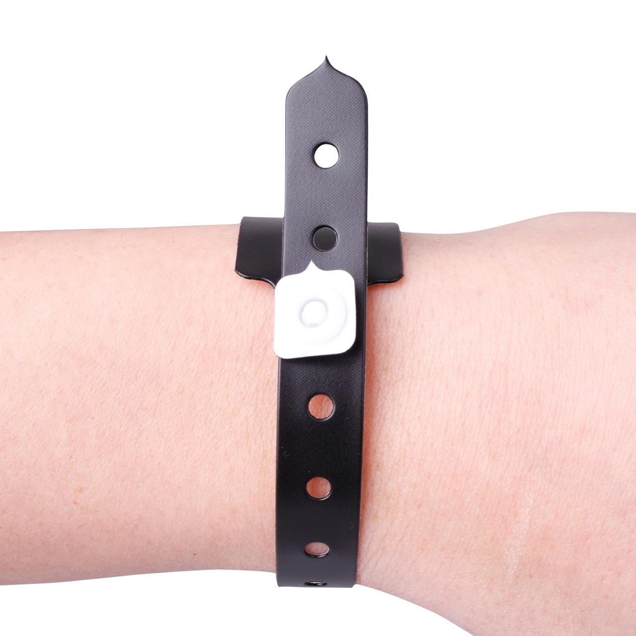 Printed vinyl admission wristbands (1c) - black