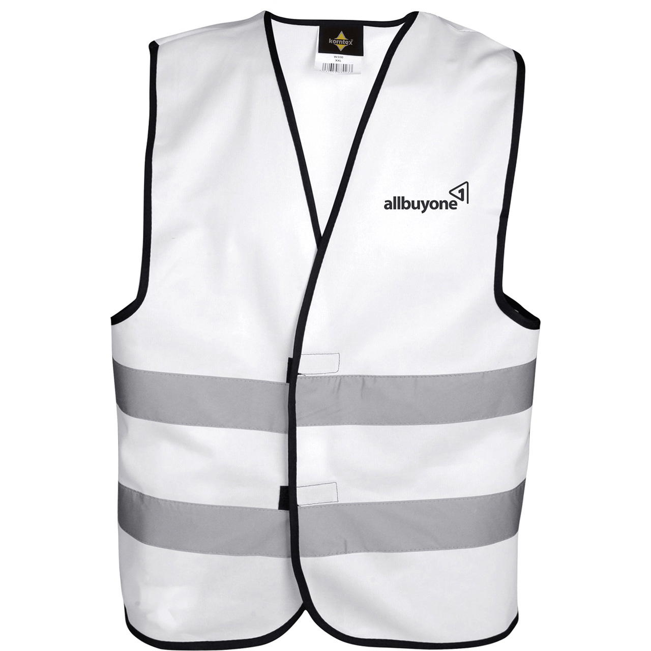 Signalweste - bedruckbar - 1-seitig - 1-farbig - weiß