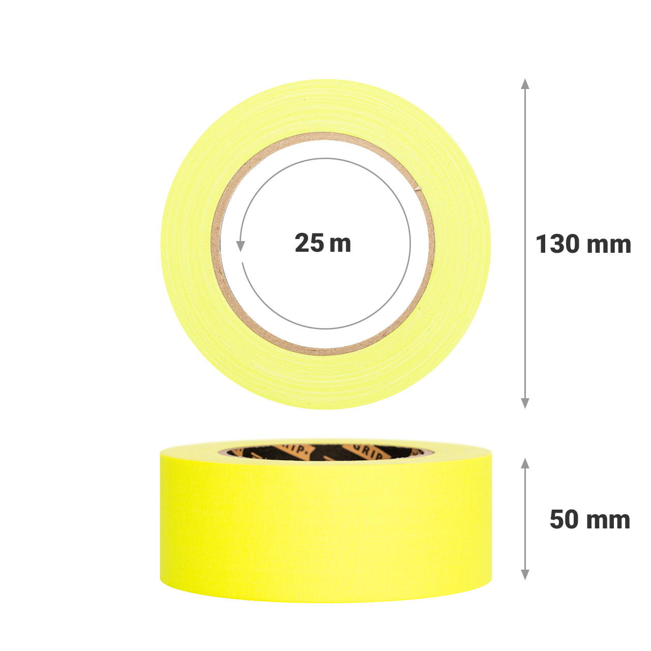 GT PRO cloth tape - 50 mm - neon yellow