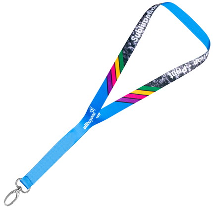 Printed lanyards, 2-sided - 20 mm - Carabiner Oval - without security seal - without clip