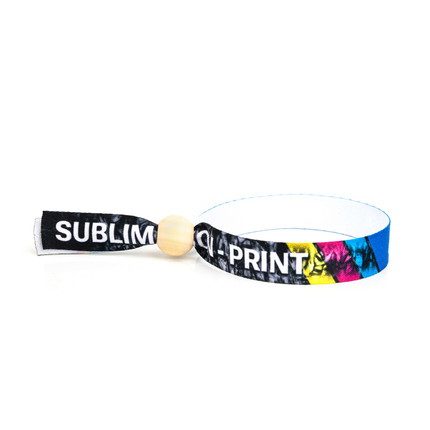 Stoffbänder bedruckt - 1-seitig - wiederverwendbare Perle Holz