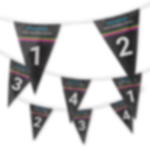 Wimpelkette bedrucken - 4 Motive Wimpelkette individuell bedrucken lassen - 4 Motive