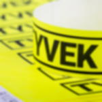 paper entry wristbands - neon yellow Printed single-colour 25 mm tyvek wristbands - neon yellow