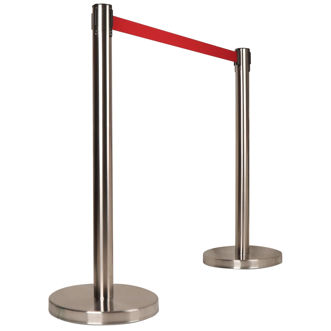 Stainless steel barrier stands GRIP - red