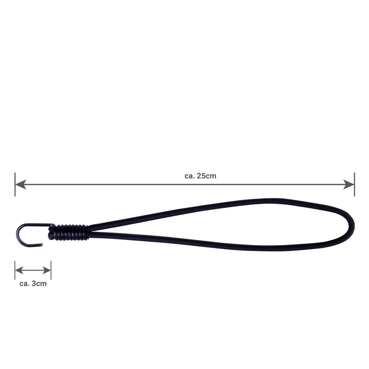 Spanngummi mit Haken - 25 cm