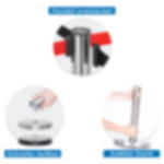 barrier stands  - black Stainless steel barrier stands GRIP - black