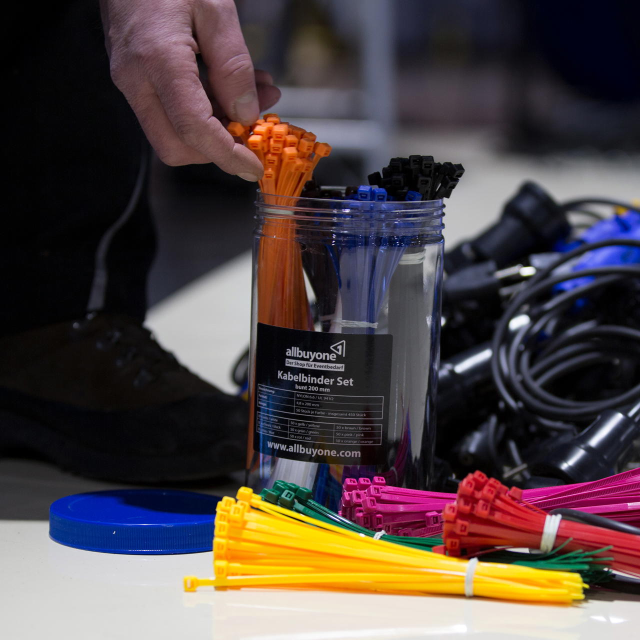 Kabelbinder Set 4,8 x 200 mm