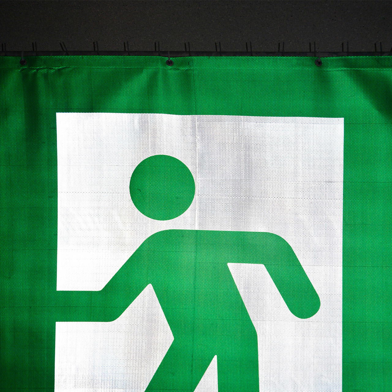 Reflex Banner Notausgang - Notausgang links