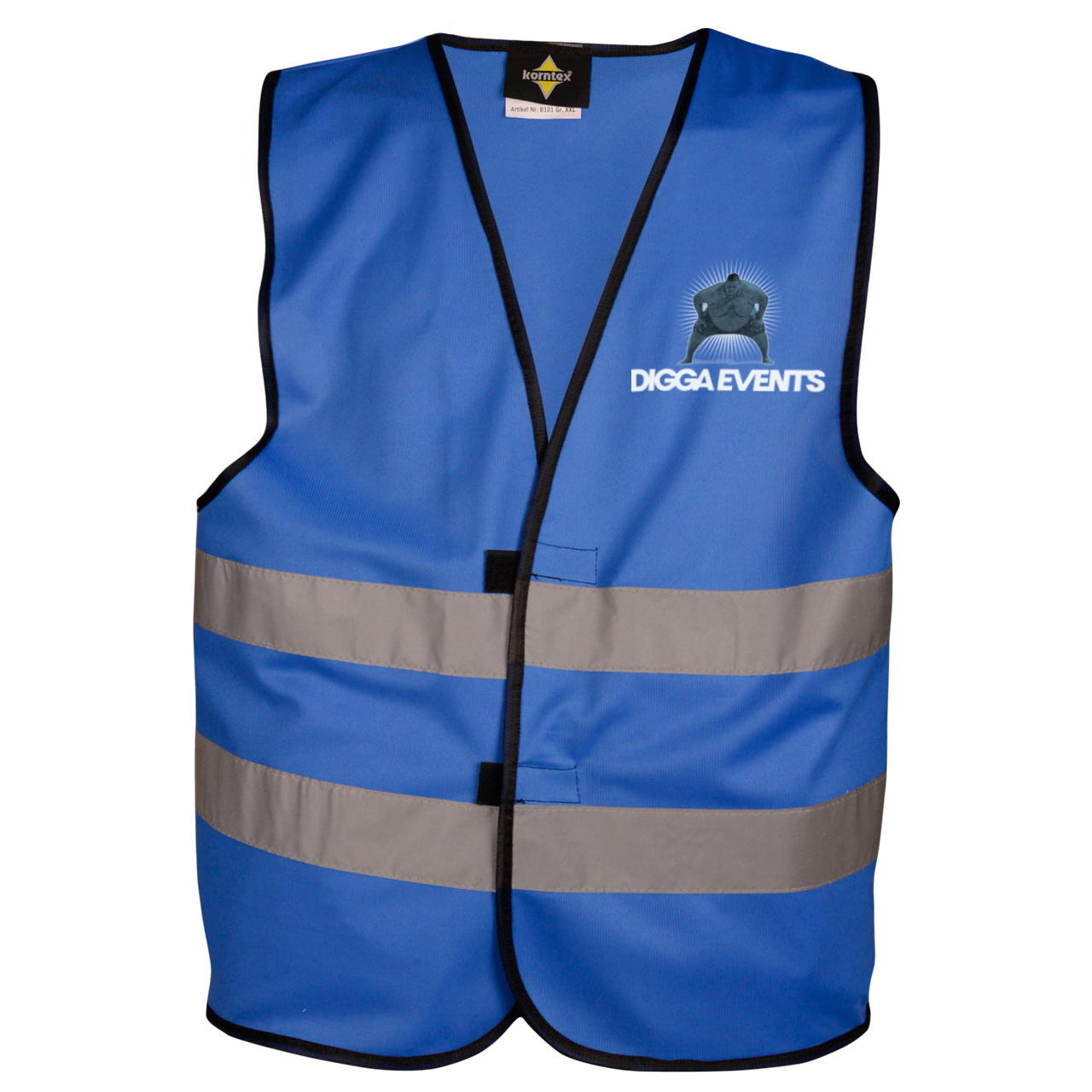 Signal vest – printable - 2-page - 4-coloured - blue