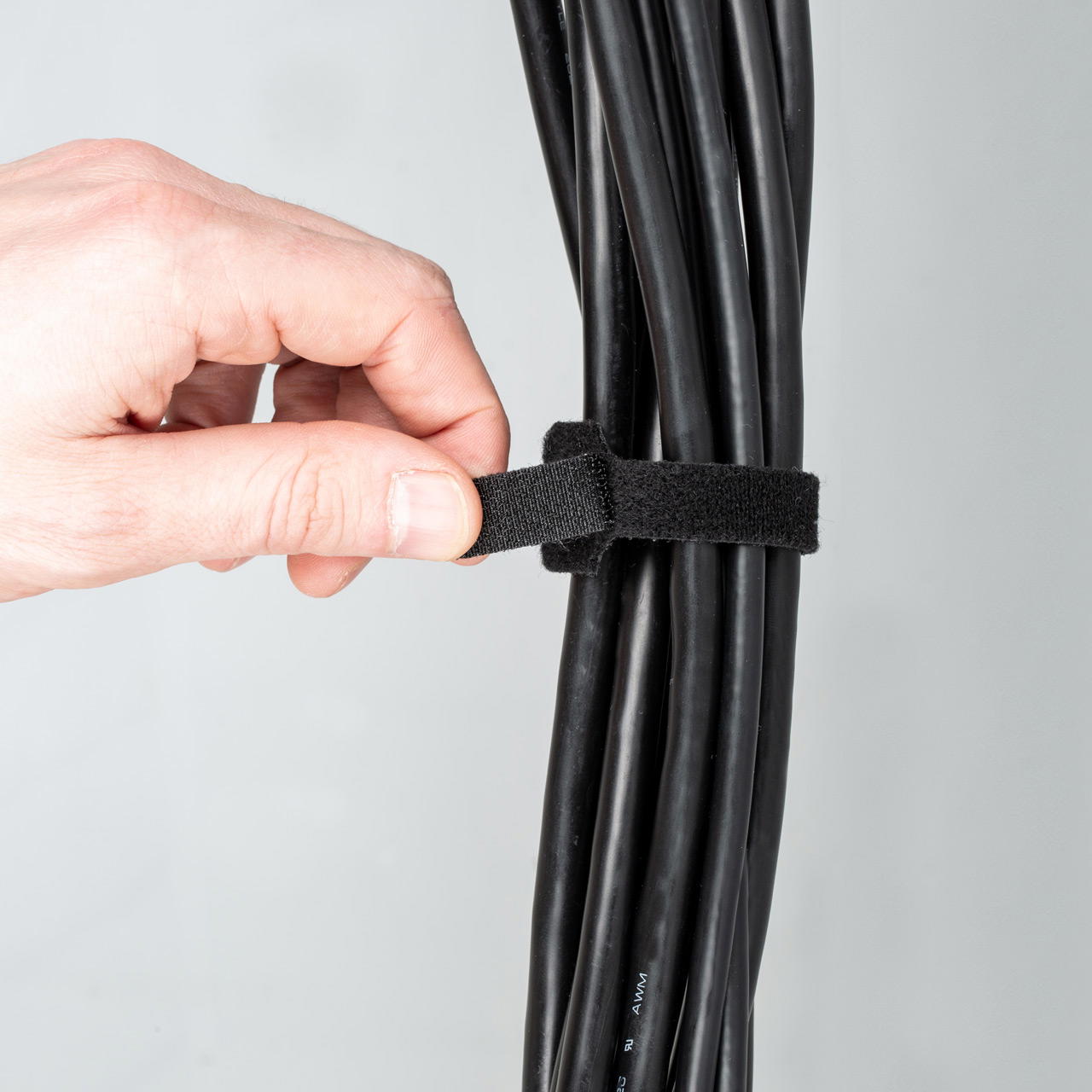 Kabelklett schwarz - 100er Set - 12,5 mm x 200 mm